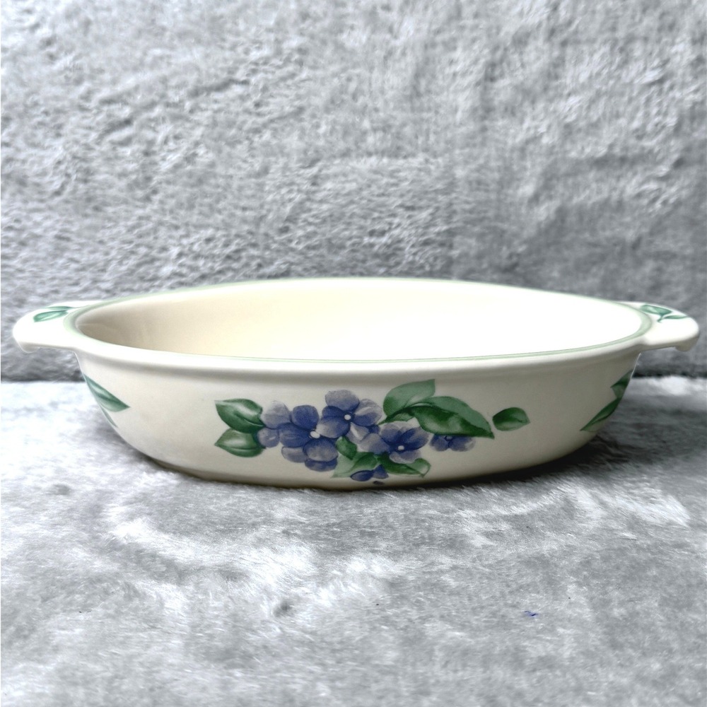 Pfaltzgraff Oval Mini Casserole Dish Floral Oven Microwave Safe USA‎ Handles